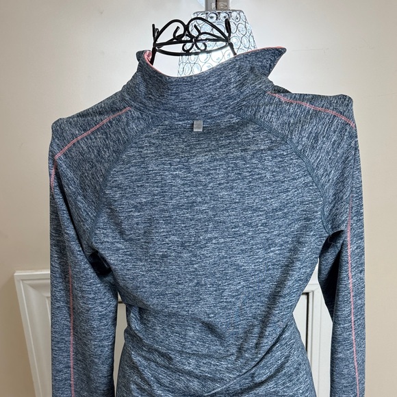 Nike Gray Heather Quarter-Zip Pullover with Coral Zipper - Picture 9 of 11